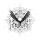 phoenix mandala tattoo design idea