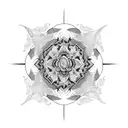 phoenix mandala tattoo design idea