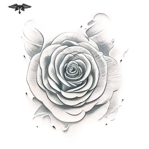 racoon bones flower  tattoo design idea