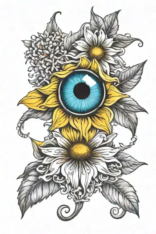 jewels and black eye Susan's tattoo design idea