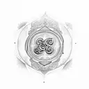 Om tattoo on tricep tattoo design idea