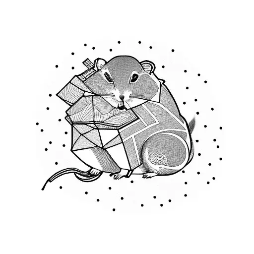 hamster, kimono, japan tattoo design idea