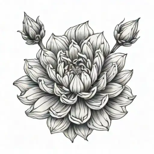 dainty tattoo of crysanthemum flower tattoo design idea