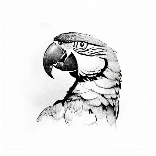 parrot tattoo design idea