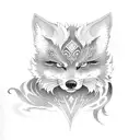 kitsune tattoo design idea