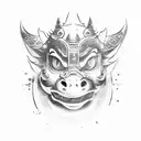 bowser truck, ancient, gorgious, myanmar  tattoo design idea