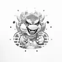 bowser truck, ancient, gorgious, myanmar  tattoo design idea