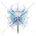 An intricate sketch of a magical sword from the Stormlight Archive tattoo design idea