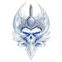 An intricate sketch of a magical sword from the Stormlight Archive tattoo design idea