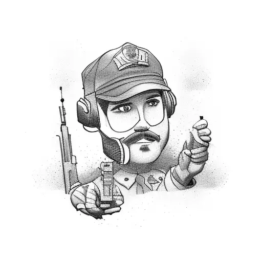 police dispatcher hero tattoo design idea
