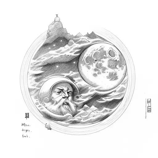 Moon and Isaiah 6:8 tattoo design idea
