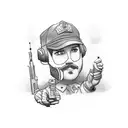 police dispatcher hero tattoo design idea