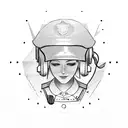 police dispatcher hero tattoo design idea