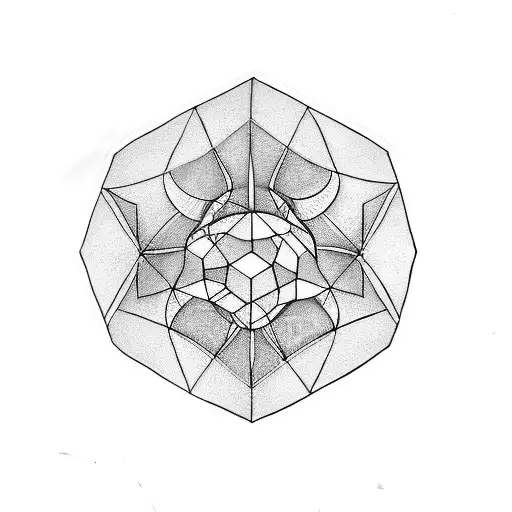 hexagon tattoo design idea