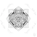 hexagon tattoo design idea