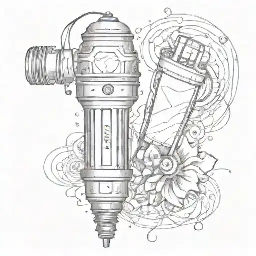 flashlight tattoo design idea