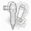 flashlight tattoo design idea