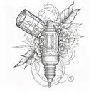 flashlight tattoo design idea