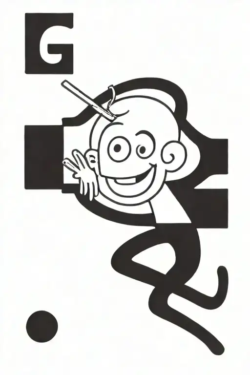 initial AG intitials tattoo design idea
