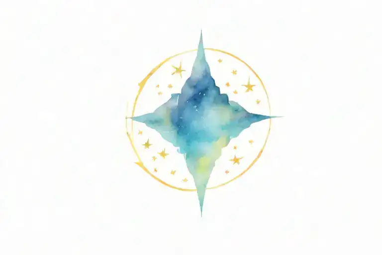  "Hiraya Manawari", magical, with moon and stars forming the shape tattoo design idea