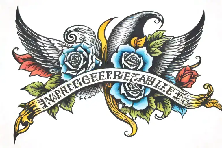 The word Unforgettable tattoo design idea