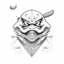 ninja turtle as a navy tattoo design idea