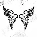 skeleton and wings tattoo design idea