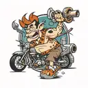 fred Flintstone tattoo design idea