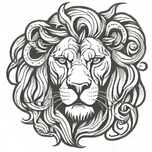 Leo lion tattoo design idea