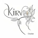 simple hidden tattoo with name kiran tattoo design idea