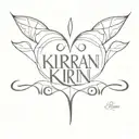 simple hidden tattoo with name kiran tattoo design idea