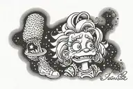 Lisa Simpson caring tattoo design idea