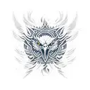 A dynamic composition featuring an athlete in a powerful fighting stance, surrounded by swirling smoke and feathers, with an eagle soaring above, representing the indomitable spirit of a fighter. tattoo design idea
