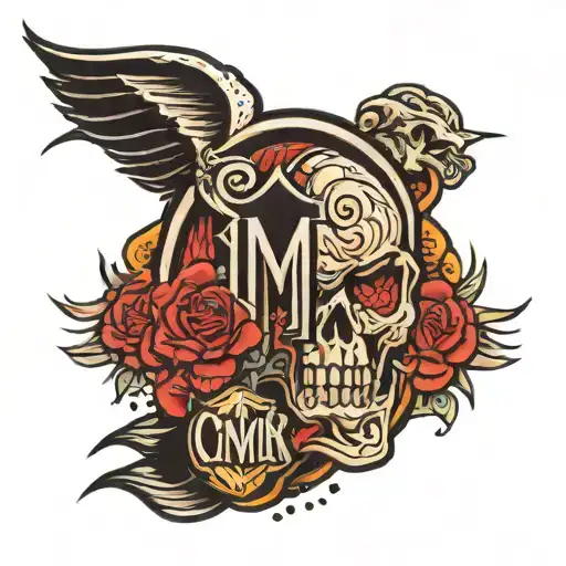 cm punk logo dot work tattoo tattoo design idea