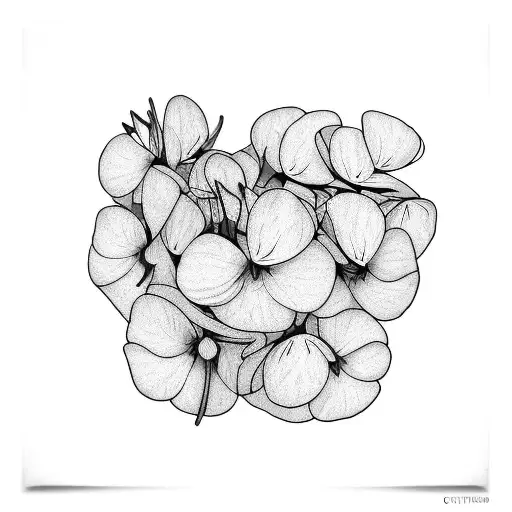 Cyclamen tattoo design idea