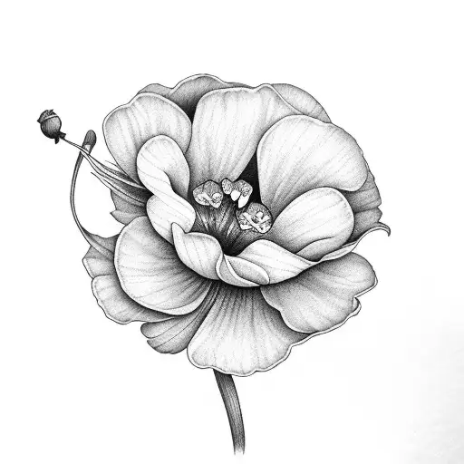 Cyclamen Poppy anemone jasmine and gardenia tattoo design idea