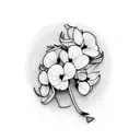 Cyclamen tattoo design idea