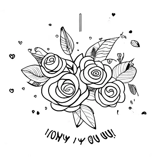 I love you yesterday today and tomorrow too tattoo design idea