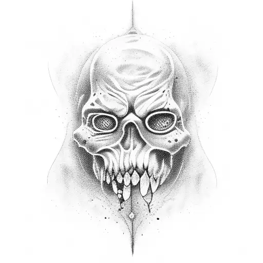 Horror movie character tattoo design idea