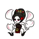 creepy geisha tattoo design idea