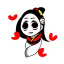 creepy geisha tattoo design idea