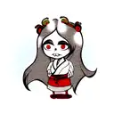 creepy geisha tattoo design idea