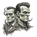 frankenstein tattoo design idea