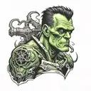 frankenstein tattoo design idea