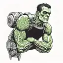 frankenstein tattoo design idea