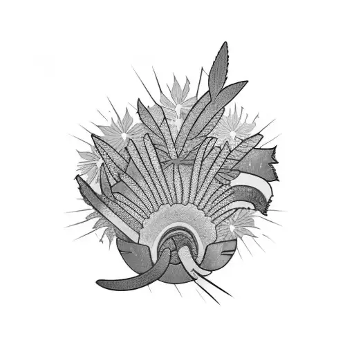 Indiana native wildflowers in rainbow colors tattoo design idea