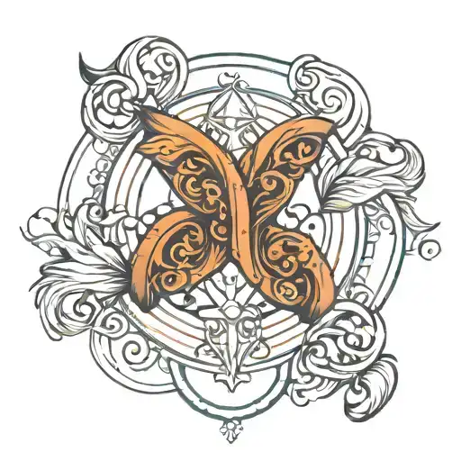 Gemini symbol to cover an ichthus tattoo tattoo design idea