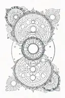 Moon phases mandala design tattoo design idea