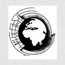 world globe tattoo design idea