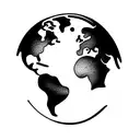 world globe tattoo design idea